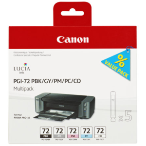 multipack 5 stk Canon PGI-72 PBK+GY+PM+PC+CO original Canon 6403B007