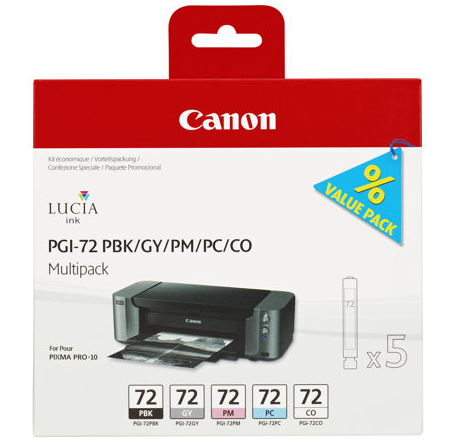 multipack 5 stk Canon PGI-72 PBK+GY+PM+PC+CO original Canon 6403B007