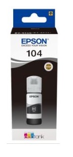 Epson 104 sort blækrefill 70ml original C13T00P140