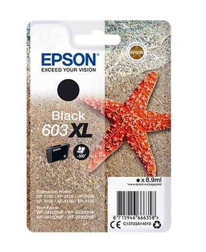 Epson 603 xl sort blækpatron original 8.9 ml Epson C13T03A14010