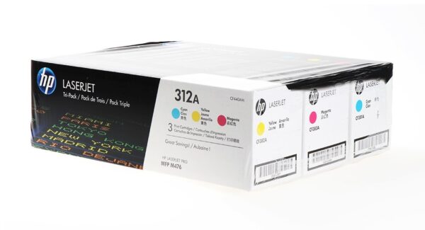 HP 312A multi pack cyan / magenta / gul original 8.100 sider HP CF440AM