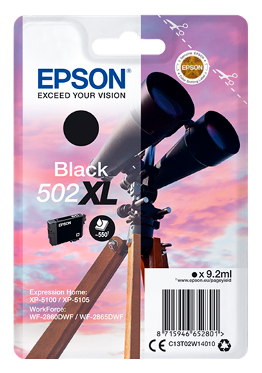 Epson 502XL sort blækpatron 9